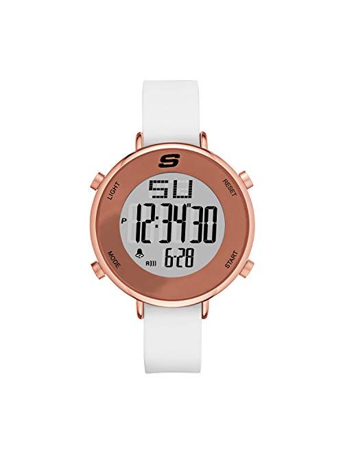 Skechers Women's Magnolia Quartz Metal and Silicone Digital Watch