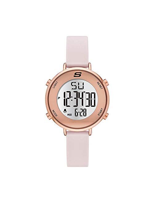 Skechers Women's Magnolia Quartz Metal and Silicone Digital Watch