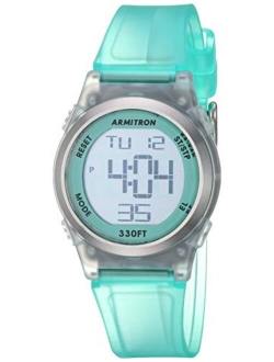 Sport Women's Digital Chronograph Matte Resin Strap Watch