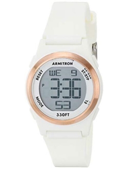 Sport Women's Digital Chronograph Matte Resin Strap Watch