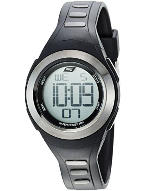 Skechers Women's Tennyson Quartz Metal and Silicone Sports Digital Watch