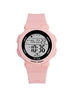 Sports Watch for Women, Women’s and Girls’ Watch Waterproof Digital Watch with 7 Colors Backlight