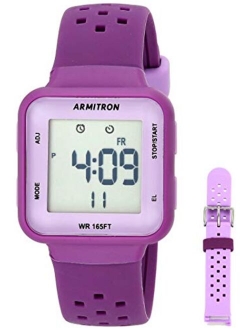 Sport Unisex Digital Chronograph Interchangeable Silicone Strap Watch, 45/7123