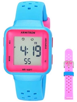 Sport Unisex Digital Chronograph Interchangeable Silicone Strap Watch, 45/7123