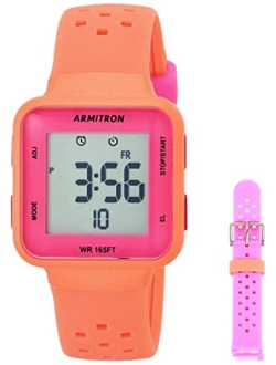 Sport Unisex Digital Chronograph Interchangeable Silicone Strap Watch, 45/7123