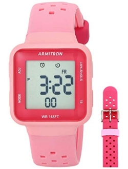 Sport Unisex Digital Chronograph Interchangeable Silicone Strap Watch, 45/7123