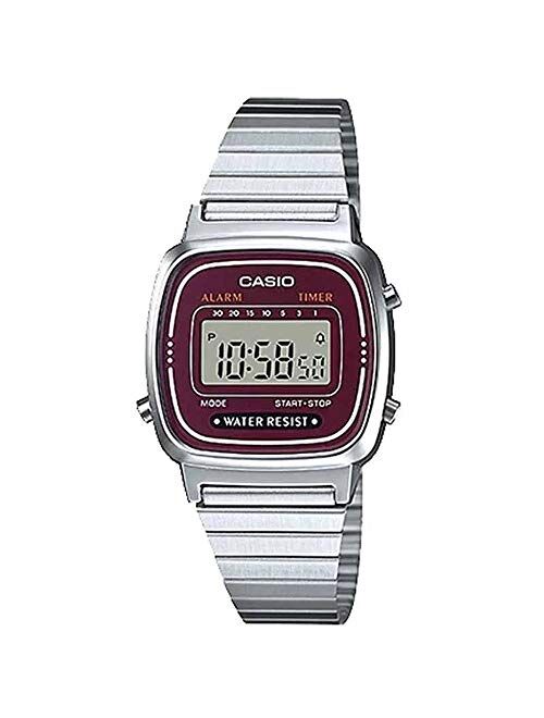 Casio Women's Digital Watch with Metal Bracelet LA-670WA-4