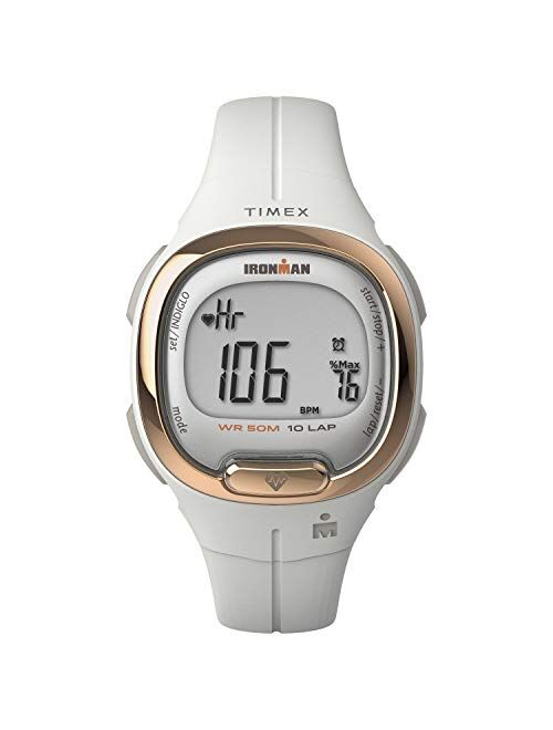 TIMEX Ironman Transit Watch with Activity Tracking & Heart Rate 33mm – White with Resin Strap