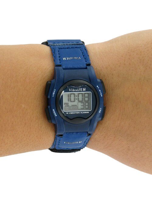 VibraLITE Mini 12-Alarm Vibrating Watch - Navy Blue