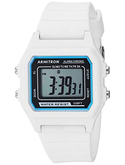 Armitron Sport Unisex Digital Chronograph Silicone Strap Watch, 40/8447