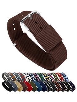 Watch Bands - Ballistic Nylon Military Style Straps - Choice of Color, Length & Width (18mm, 20mm, 22mm or 24mm)