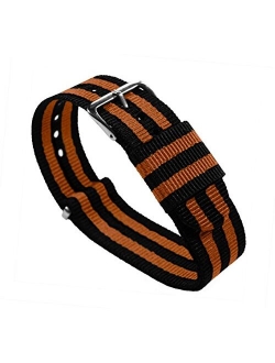 Watch Bands - Ballistic Nylon Military Style Straps - Choice of Color, Length & Width (18mm, 20mm, 22mm or 24mm)