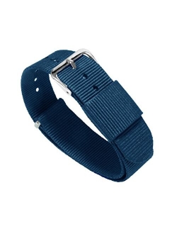 Watch Bands - Ballistic Nylon Military Style Straps - Choice of Color, Length & Width (18mm, 20mm, 22mm or 24mm)