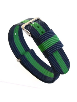 Watch Bands - Ballistic Nylon Military Style Straps - Choice of Color, Length & Width (18mm, 20mm, 22mm or 24mm)