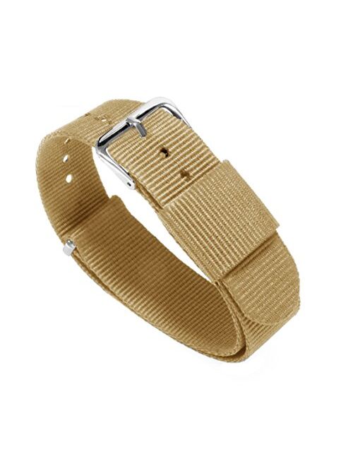 BARTON Watch Bands - Ballistic Nylon Military Style Straps - Choice of Color, Length & Width (18mm, 20mm, 22mm or 24mm)