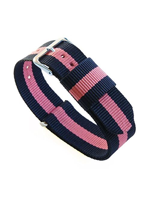 BARTON Watch Bands - Ballistic Nylon Military Style Straps - Choice of Color, Length & Width (18mm, 20mm, 22mm or 24mm)