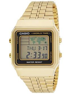 Men's Digital World TIME A500WGA-1DF Stainless Steel Watch