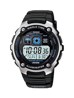Sports Quartz Watch with Resin Strap, Black, 16 (Model: AE-2000W-1AVCF)