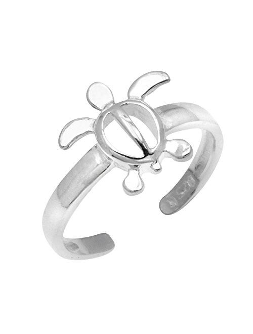 Honolulu Jewelry Company Sterling Silver Turtle Honu Toe Ring