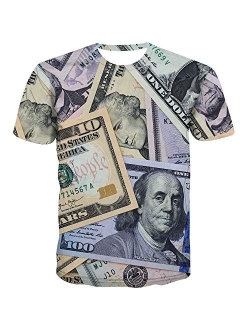 KYKU 100 Dollar Bill Money Shirts for Men Women Kids Unisex Short Sleeve T Shirt