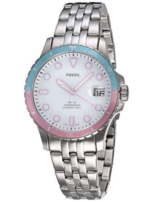 Fossil Women's FB-01 Stainless Steel Dive-Inspired Casual Quartz Watch