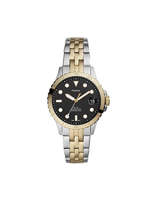 Fossil Women's FB-01 Stainless Steel Dive-Inspired Casual Quartz Watch