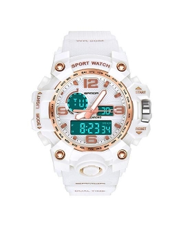 Women’s Digital Sports Watch, Dual-Display Waterproof Wrist Watch with Alarm and Stopwatch