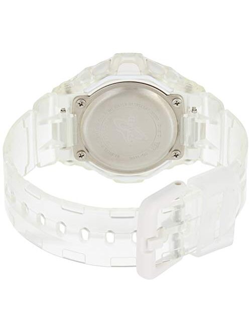 Casio Stainless Steel Watch with Resin Strap, Clear, 19 (Model: BG-169G-7BCR)