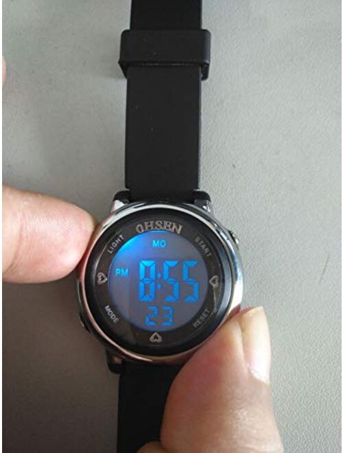 Womens Digital Watches LED Screen Military Waterproof Alarm Stopwatch 7 Color LED Backlight Sports Watch