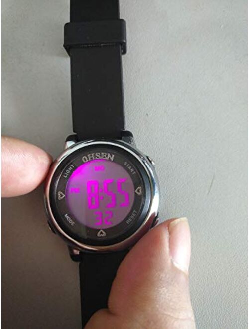 Womens Digital Watches LED Screen Military Waterproof Alarm Stopwatch 7 Color LED Backlight Sports Watch