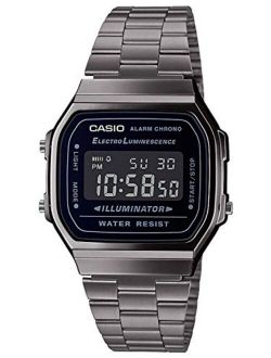 Retro Unisex Watch Digital Metal A168WEGG-1B Vintage