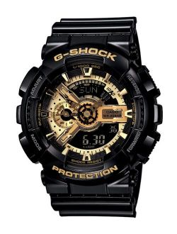 Men's Analog Digital Black Resin Strap Watch