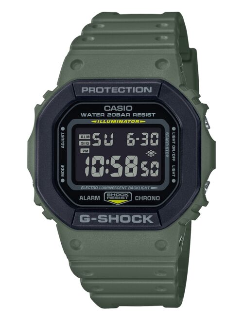 Casio Men's Digital Green Resin Strap Watch 43.8mm