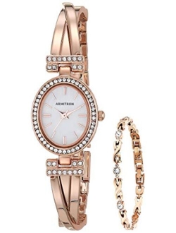 Women's Swarovski Crystal Accented Bangle Watch and Bracelet Set, 75/5381