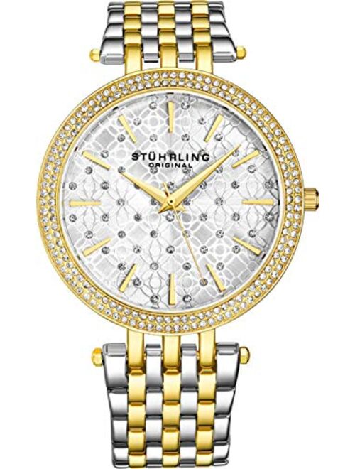 Stuhrling Original Women's Classic Dress Watch with Stainless Steel Link Bracelet