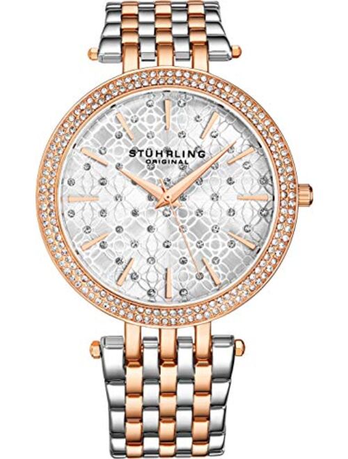 Stuhrling Original Women's Classic Dress Watch with Stainless Steel Link Bracelet