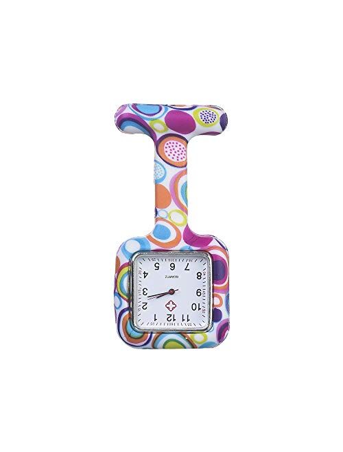 Weicam Square Silicone Nurse Doctor Wholesale Pin-on Brooch Watch Pocket Watches