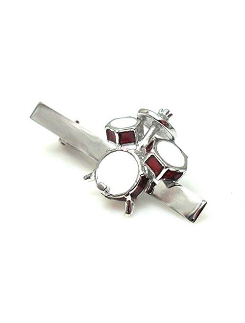 Procuffs Drum Set Drummer Gift Band Rock N Roll Music Tie Clip Wedding Bar Clasp