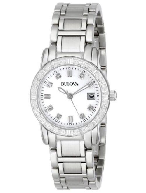 Bulova Women's 96R105 Diamond-Accented Stainless Steel Watch