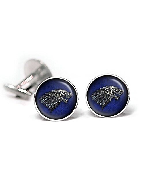 Game of Thrones Cufflinks, Stark Tie Clip, Dire Wolf Jewelry, Game of Thrones Wedding Party Gifts, Groomsmen Gift