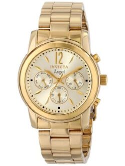 Women's Angel 38mm Gold Tone Stainless Steel Quartz Watch, Gold (Model: 12551)