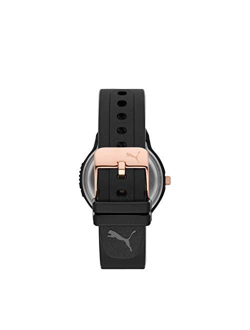 PUMA Reset V2 Three-Hand Date Silicone Watch With Leaping Cat Logo