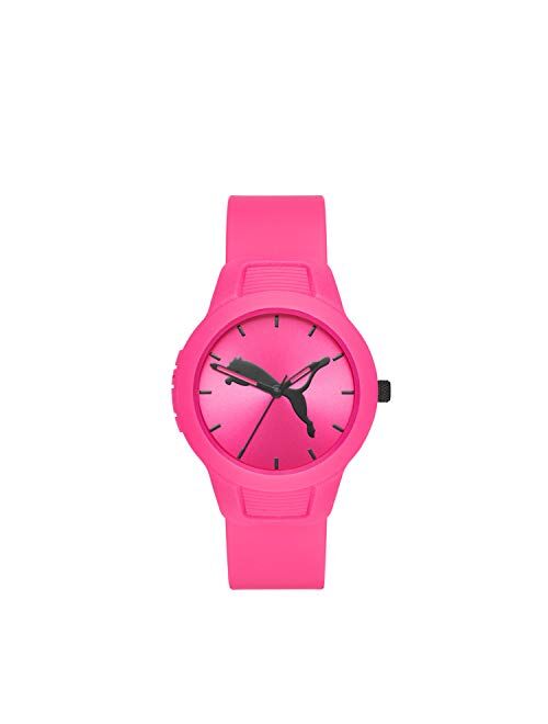 PUMA Reset V2 Three-Hand Date Silicone Watch With Leaping Cat Logo