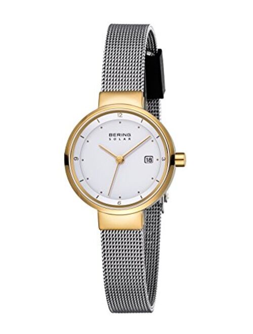 BERING Time | Women's Slim Watch 14426-010 | 26MM Case | Solar Collection | Stainless Steel Strap | Scratch-Resistant Sapphire Crystal | Minimalistic - Designed in Denmar