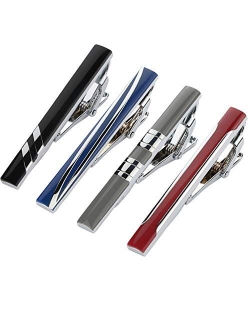 GWD Tie Clips for Men Wedding Business Classic Tie Bar Clip Set