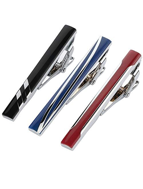 GWD Tie Clips for Men Wedding Business Classic Tie Bar Clip Set