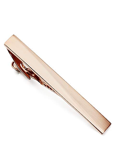 HAWSON Unique Man Necktie Accessories Tie Bar Clips Silver Rose Gold Gun