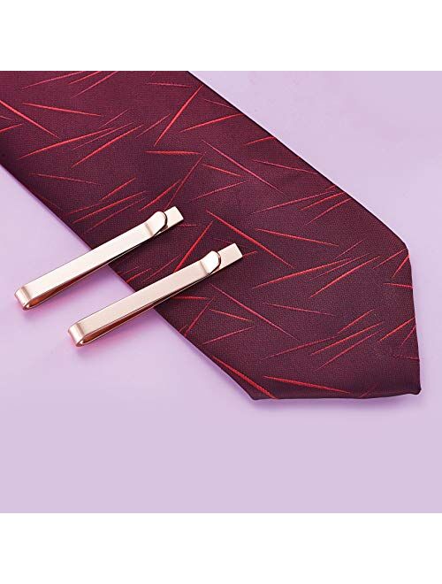 Melix Home Father of The Groom Father of The Bride Gifts Tie Clip Wedding Tie Clip Set Stainless Steel Tie Bar Wedding Party Day Present for Man