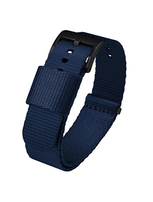 BARTON Jetson Military Style Watch Strap - 18mm, 20mm, 22mm or 24mm - Seat Belt Nylon Watch Bands