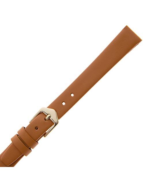 Gilden Ladies 10-14mm Classic Calfskin Fashion Color Flat Leather Watch Band F60